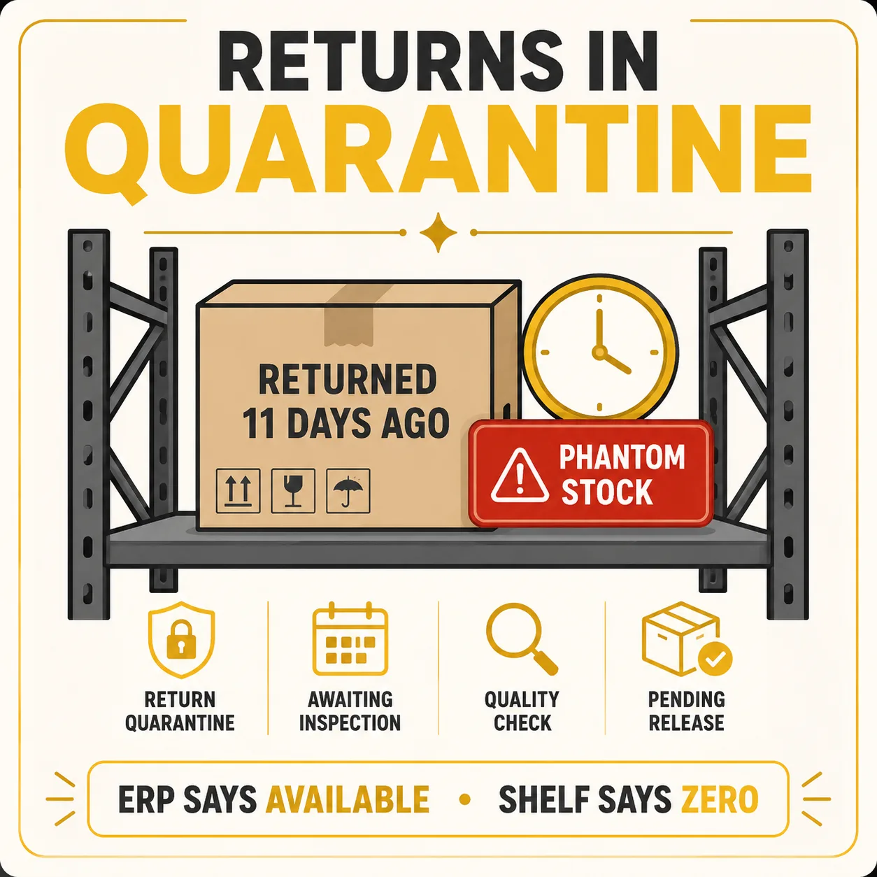 Why Do Returns Sit in Quarantine While Your ERP Buys Replacements?